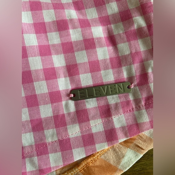 ELEVEN by Venus Williams Pink and Orange Checkered Boxer Shorts w/pockets XS - Picture 4 of 7